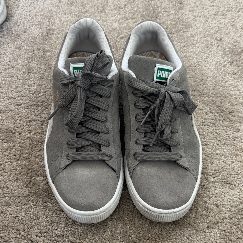 Puma Gray Suede Sneakers
